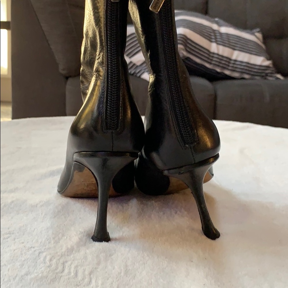 Jimmy Choo ankle black leather heel boot - Picture 3 of 6